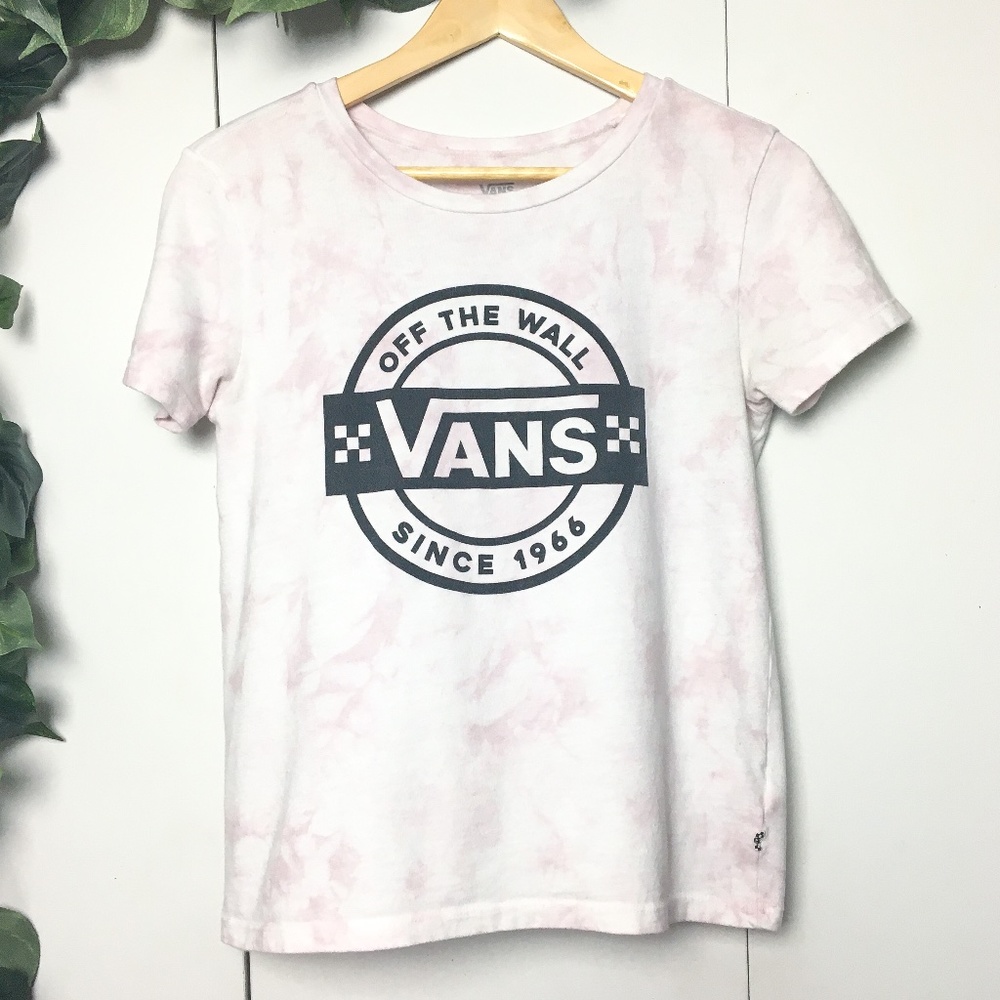 Vans Tie Dye Graphic T-Shirt in Baby Pink | XSmall